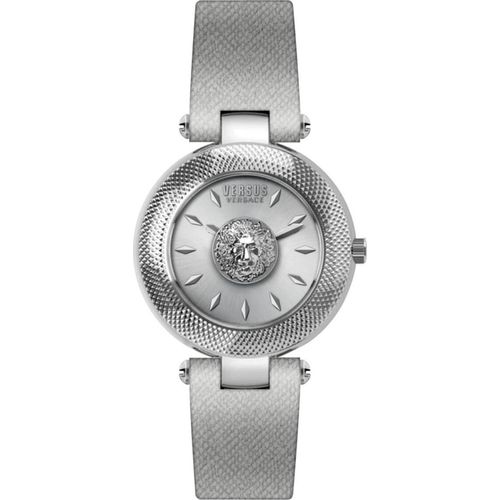 Versus by Versace VSP214218 Bricklane silber grau Leder Damen Uhr NEU