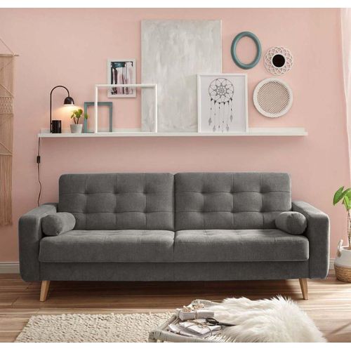 Fjord Schlafsofa 222x90 cm Dunkelgrau