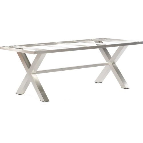 Base-Spectra Tischgestell Edelstahl Silber