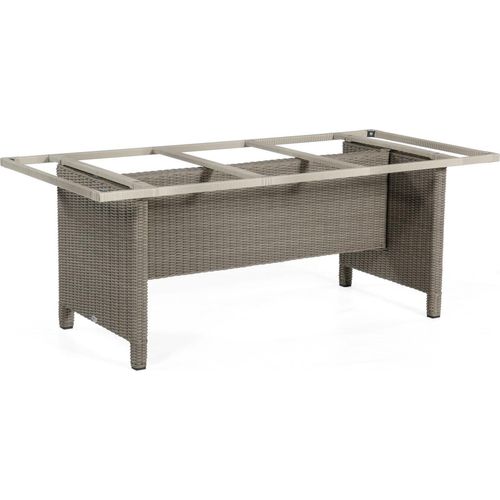 Base-Polyrattan Tischgestell Aluminium Stone-grey
