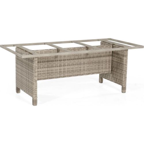 Base-Polyrattan Tischgestell Aluminium White-coral