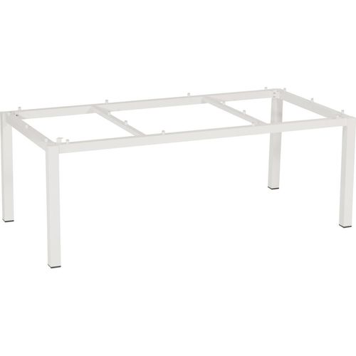 Base Tischgestell Aluminium Weiß