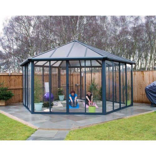 Canopia by Palram Palram - Canopia Garda geschlossener Pavillon aus Metall Wintergarten Terrassenüberdachung Glasanbau 30,69 m²