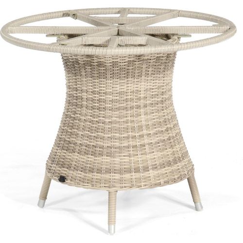 Base-Polyrattan Tischgestell Aluminium White-coral