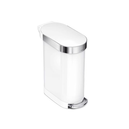 Simplehuman Mülleimern - Abfalleimer Slim 45 l, Weiß CW2069