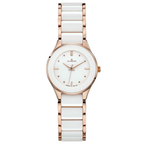 Dugena Damen Uhr 4460773 Amica Keramik Rosé vergoldet