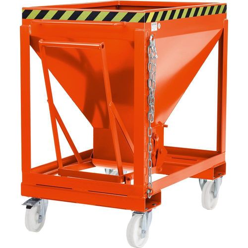 Silowagen Typ RSLF-600 780x1200x1030 mm Volumen 0,6 m³Korn 3mm RAL 2004 reinorange