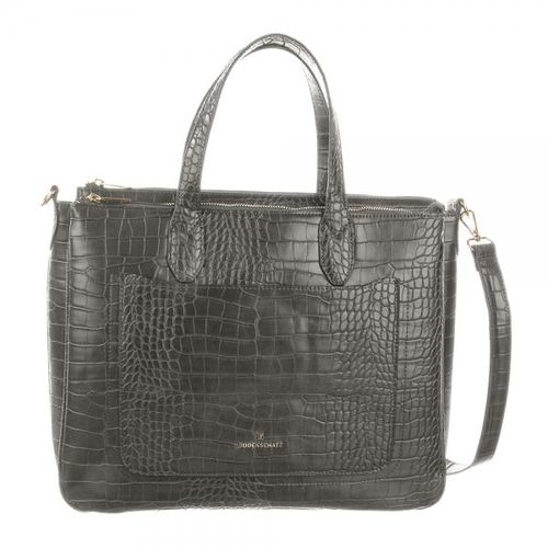 Bodenschatz Handtasche Laptoptasche mit Laptopfach Business Bag Grey grau