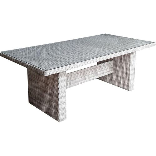 Glastisch Gartentisch Esstisch Kunststoff Glasplatte
