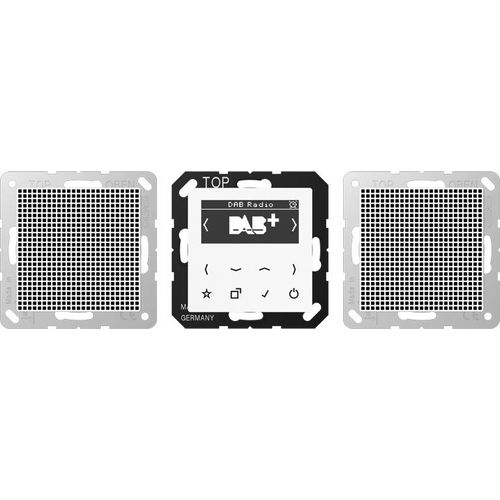 JUNG Einsatz-Radio aws Basis+zentr.Abdeckpl UP