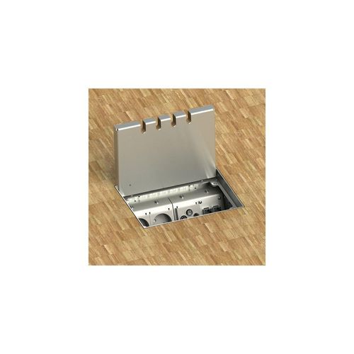BEP24 BS Bodensteckdose Edelstahl 8904B32x Schukos 1 Antenne SAT/TV/R 1x
