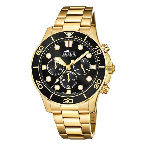 Lotus Herren Armbanduhr Edelstahlband Uhr golden 18758/3