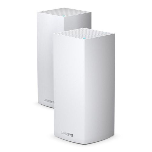 Linksys Velop MX8400 Tri-Band Mesh-WiFi 6-System (AX4200) WLAN-Router mit bis zu 525 m² Funkabdeckung, 3,5-mal schneller, für mehr als 80 Geräte – 2er-Pack, Weiß