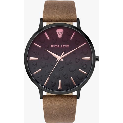 Police Herren Armbanduhr Lederarmband braun PL16023JSB.02