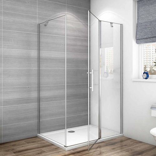 80x70x195cm Duschkabine Eckeinstieg Duschkabine Drehtür Duschwand Duschkabine 6mm Nano Glas