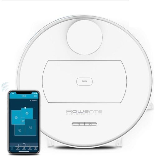 Rowenta Saugroboter X-Plorer Serie 75 RR7687 | Hochprzise Navigation | Allergie-Kit | Animal Care Modell | 4 in 1 Reinigung | Smartphone- und Sprachassistentkompatibilitt | 150m | Wei