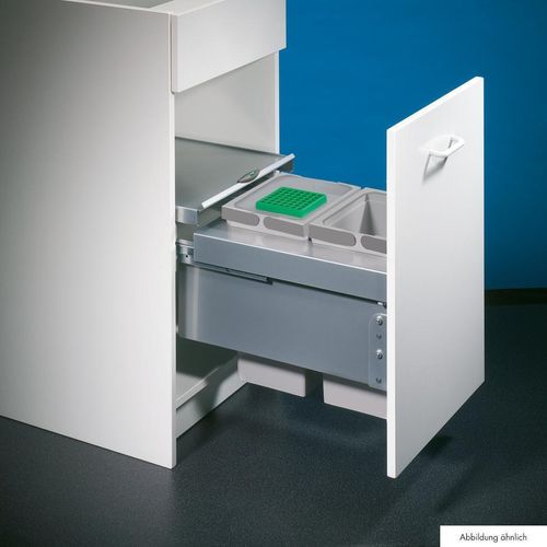 NABER 8013300 Abfallsammler 20 (2x10) Liter Cox® Base 360 S/400-2 anthrazit ohne Biodeckel, H 360 mm