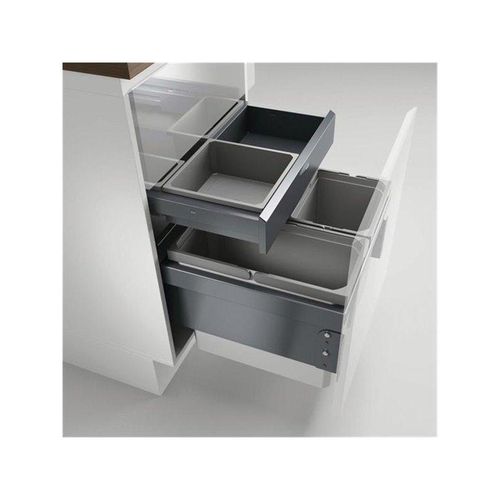 Naber Abfallsammler Cox® Base 360 S/500-3 mit Base-Board, anthrazit, ohne Biodeckel, H 460mm 8013371