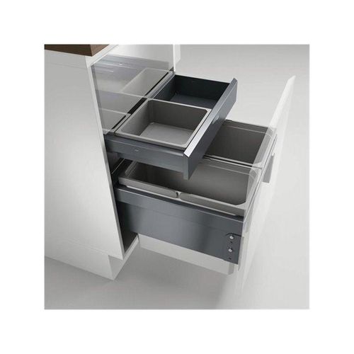Naber Abfallsammler Cox® Base 360 S/500-2 mit Base-Board, anthrazit, H 460mm, 8013370