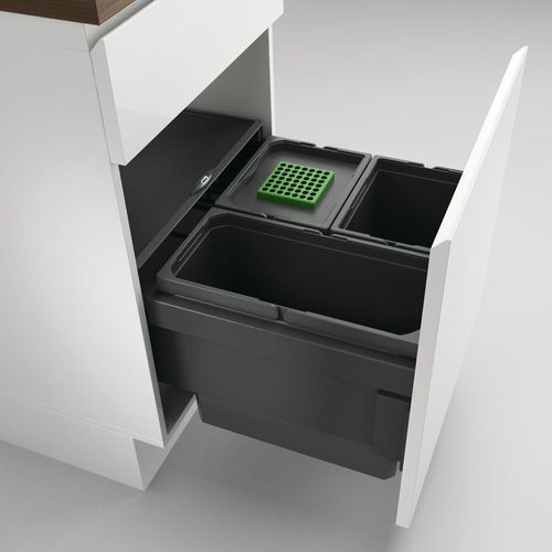 Naber Cox® Base 360 S/500-3, Abfallsammler für Frontauszüge, mit Biodeckel