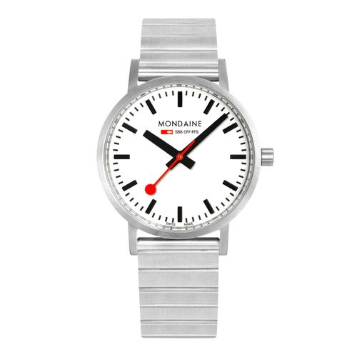 Mondaine Herren Uhr Classic Armbanduhr 40 mm A660.30360.16SBJ Edelstahl