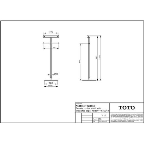TOTO Halter NEOREST für Fernbedienung, bodenstehend chrom