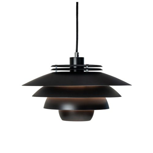 Pendelleuchte LED, Hängelampe, Deckenlampe Pendel, Pendellampe Esstisch, Pendelleuchte für Wohnzimmer, Skandinavische Design, Ejka schwarz