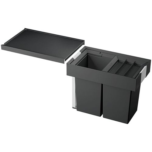 BLANCO FLEXON II 30/2 Mülltrennsystem Frontauszug / Kunststoff / Anthrazit / 2 x 8 Liter