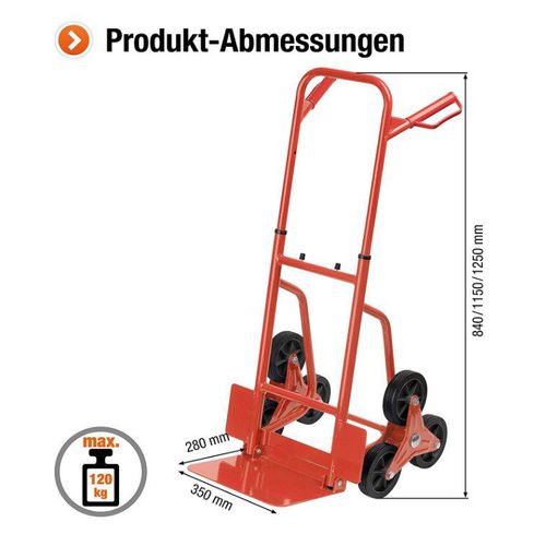 Meister Werkzeuge Stufen-Sackkarre 120kg, 8985750