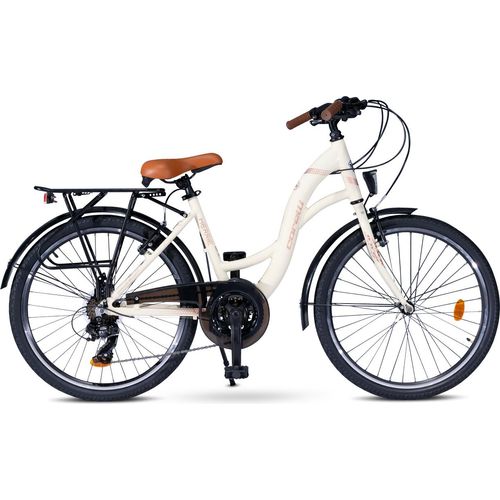 24' Zoll Alu City Bike Mädchen Fahrrad Kinderfahrrad Shimano 21 Gang Rh 38cm