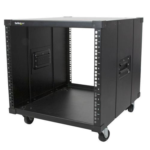 StarTech.com Mobiles Server Rack mit Griffen - 9HE - Schrank