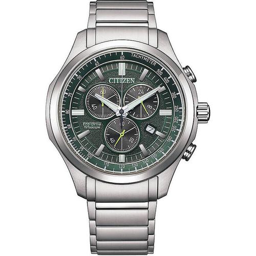 Chronograph Citizen Versilbert/Stahl Kollektion Supertitanio - mann