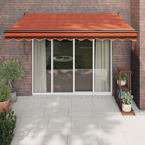 Möbel Elektrische Markise mit Kurbel Orange und Braun 3x2,5 m - Markisentuch 3154516