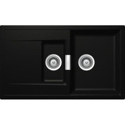 Schock Unterbauspüle Cristadur Mono D-150 U Green Line Night NGT Exzenterbedienung