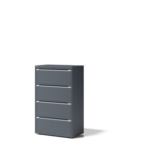 Bisley Essentials Hängeregistraturschrank 4 OH Stahlmöbel Anthrazitgrau
