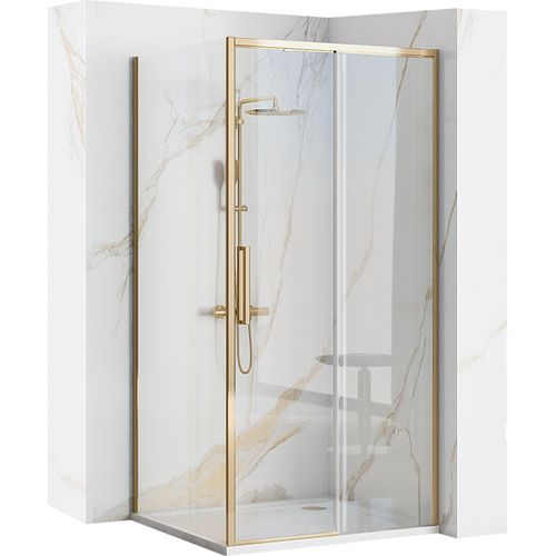 Rea Eckduschkabine Rapid Slide 100X80 Gold