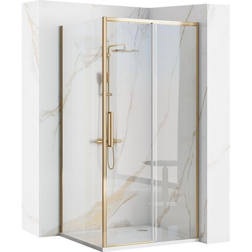 Rea Eckduschkabine Rapid Slide 130X80 Gold