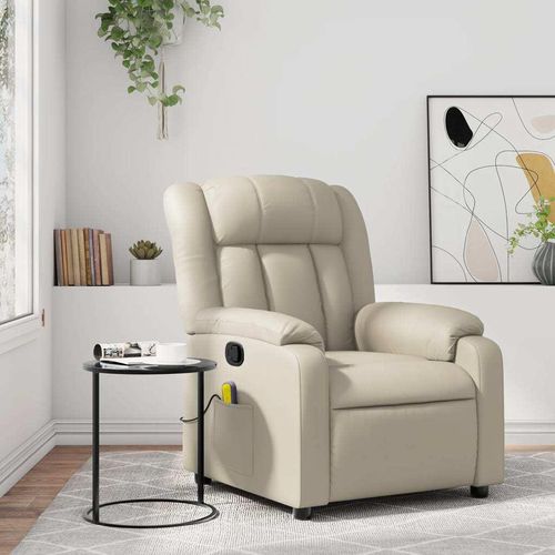 Massagesessel Creme Kunstleder