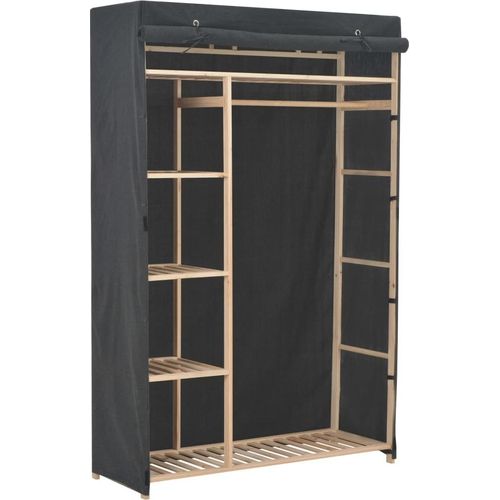 Kleiderschrank Grau 110 x 40 x 170 cm Stoff