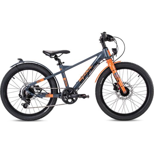 S'COOL XXlite EVO disc 20 Zoll 7-Gang Shimano Grey/Orange | Kinderfahrrad | Jugendfahrrad | 20 Zoll | 7 Gang