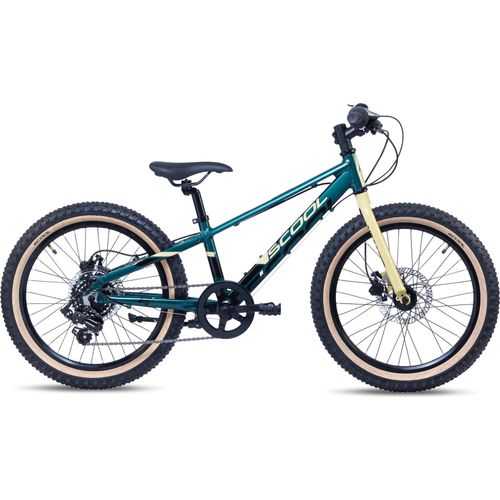 S'COOL Xroc disc 20 Zoll 7-Gang Shimano Dark Green/Beige | Kinderfahrrad | Jugendfahrrad | 20 Zoll | 7 Gang