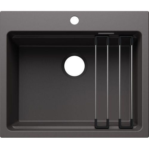 BLANCO ETAGON 6 für Farbige Komponenten Einbauspüle SILGRANIT felsgrau ab 60 cm ohne Ablauffernbedienung, mit Zubehör