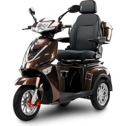Seniorenmobil Elektromobil Senioren Elektroller BILI BIKE SHINO G4 mit Straßenzulassung, Dreirad, TRIKE, 1000 W, 60V 20Ah Lithium Akku, 25 km/h, Braun