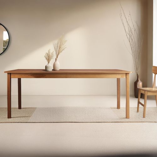Rechteckiger Esstisch aus MDF mit Eichenfurnier, 200 cm - Oviala Ambre