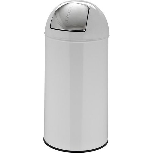 hjh OFFICE Mülleimer 35 Liter PUSH 35L Abfalleimer Mülltrenner rund für Küche, Büro mit Schwingdeckel 66.0 x 30.0 x 30.0 cm