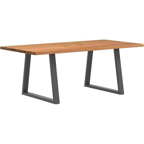 Esstisch mit Baumkanten 200x100x74 cm Massivholz Eiche