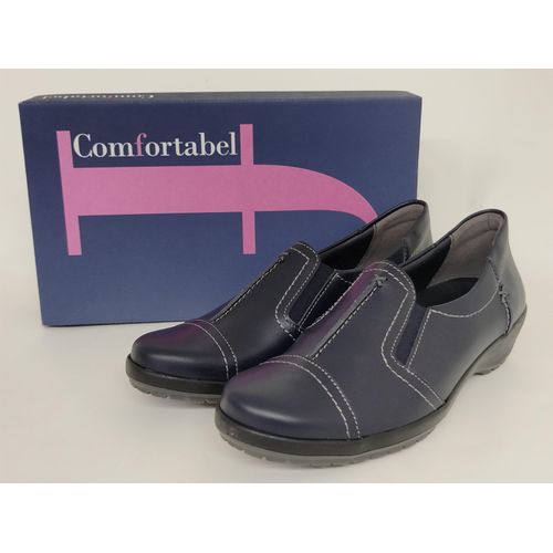Comfortabel Damen Slipper dunkelblau, herausnehmbare Innensohle 35