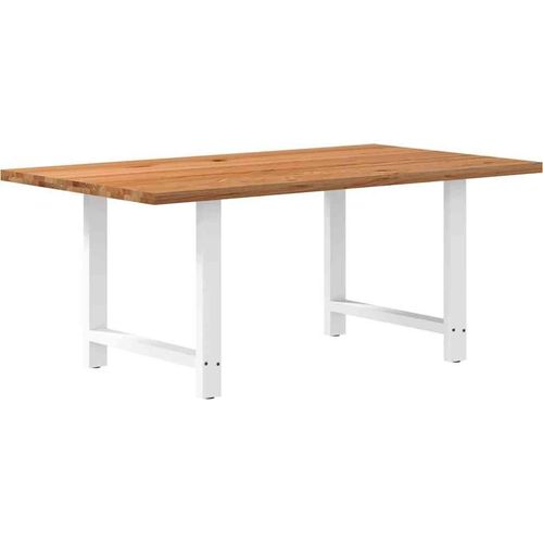Esstisch Hellbraun 180x100x74 cm Massivholz Eiche Rechteckig
