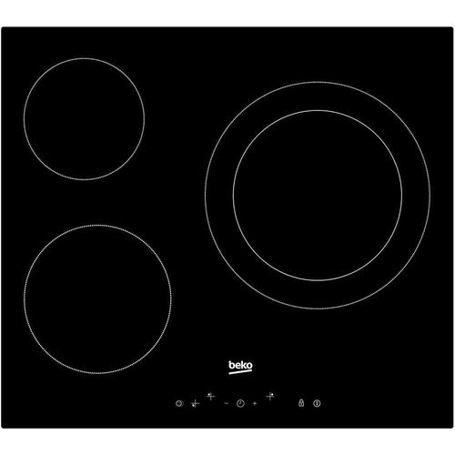 Beko Hic63402t Glaskeramikkochfeld 58 Cm 3 Brennern Schwarz Schwarz One Size