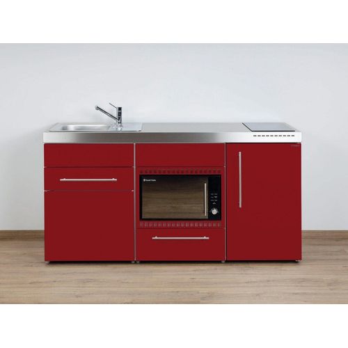 Stengel Miniküche MPMOS 170 Bordeauxrot mit Kühlschrank und Mikrowellenofen